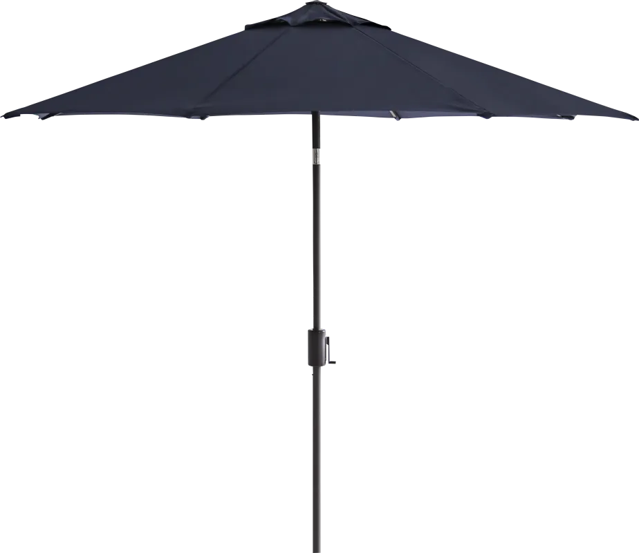 Doheny Point Bronze 9' Octagon Navy Outdoor Umbrella