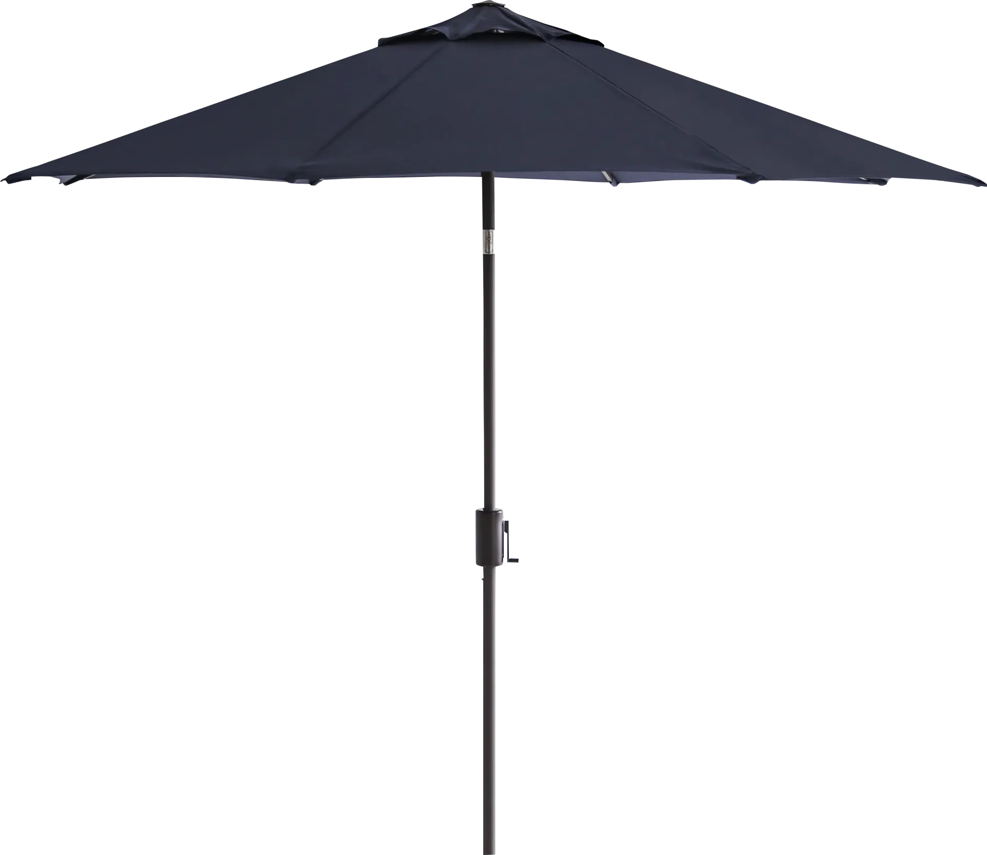 Doheny Point Bronze 9' Octagon Navy Outdoor Umbrella with 80 lb. Base - Image 1