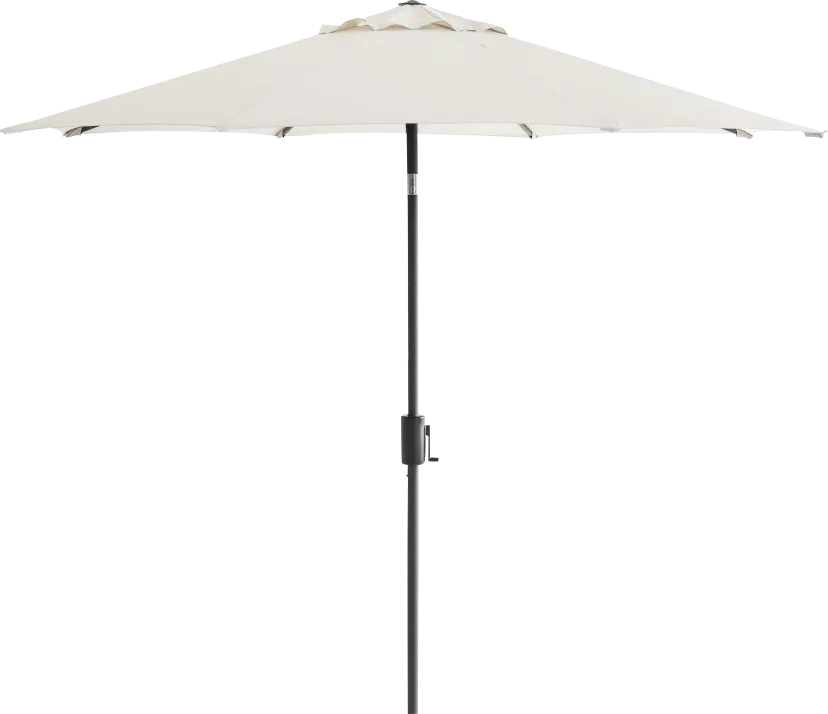 Doheny Point Bronze 9' Octagon Natural Outdoor Umbrella with 80 lb. Base