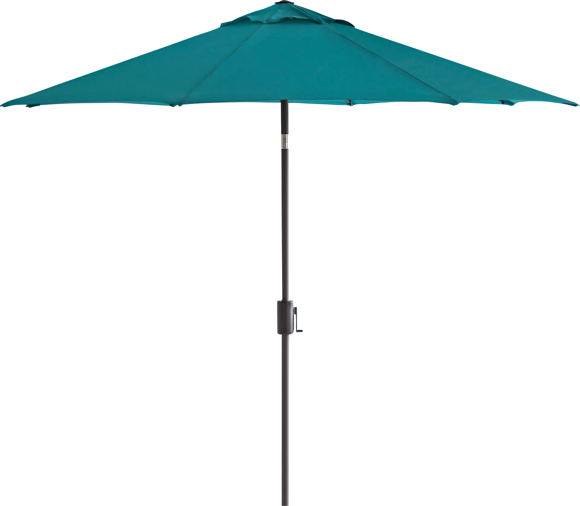 Doheny Point Bronze 9' Octagon Turquoise Outdoor Umbrella with 50 lb. Base - Image 1