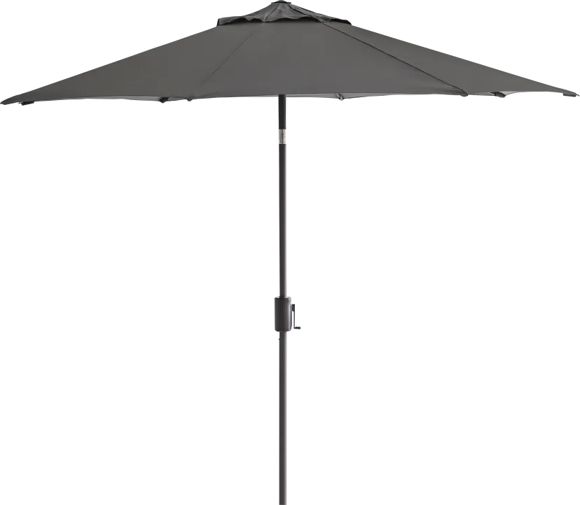 Doheny Point Bronze 9' Octagon Gray Outdoor Umbrella with 80 lb. Base