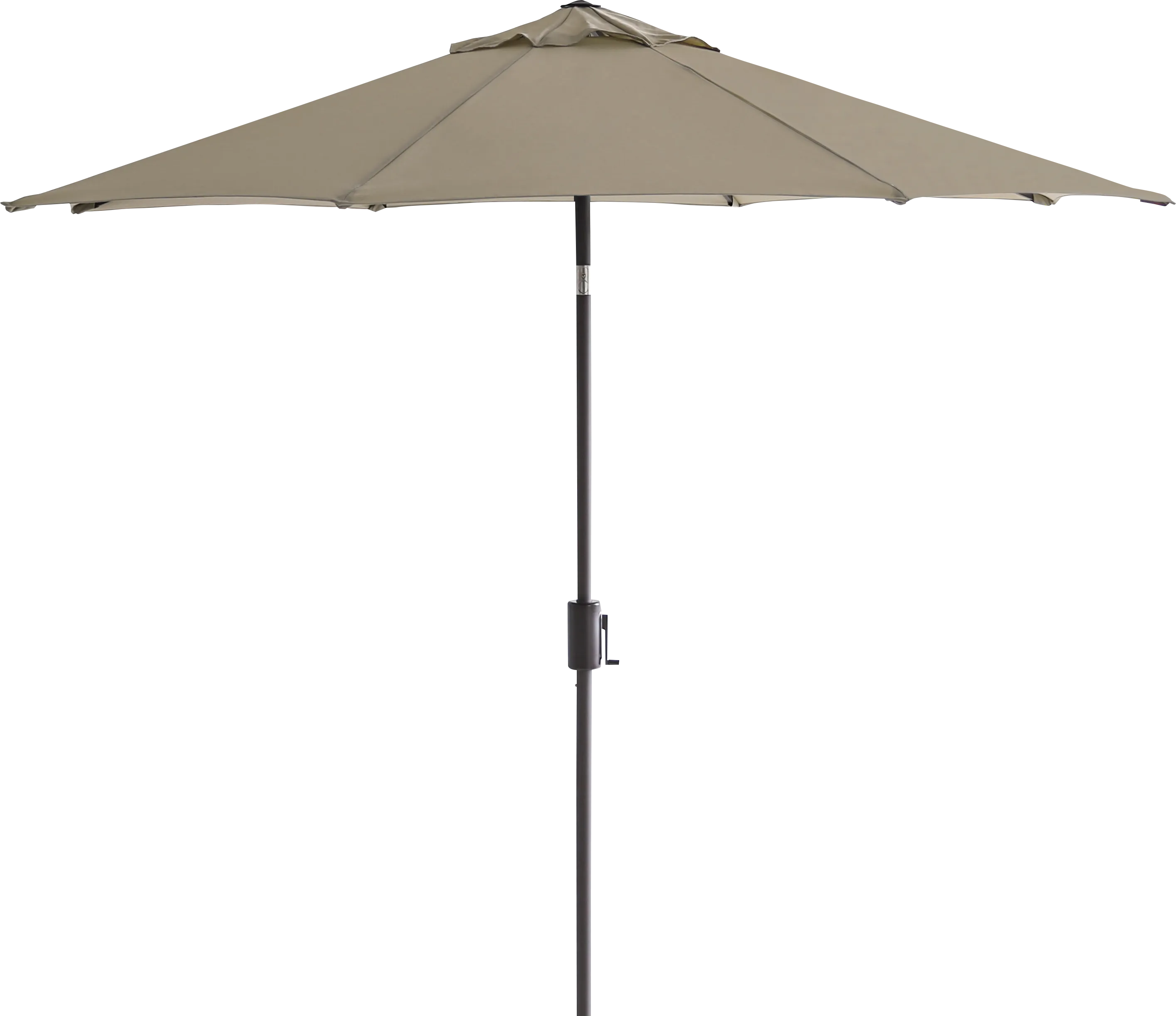 Doheny Point Bronze 9' Octagon Beige Outdoor Umbrella with 50 lb. Base - Thumbnail - Image 1