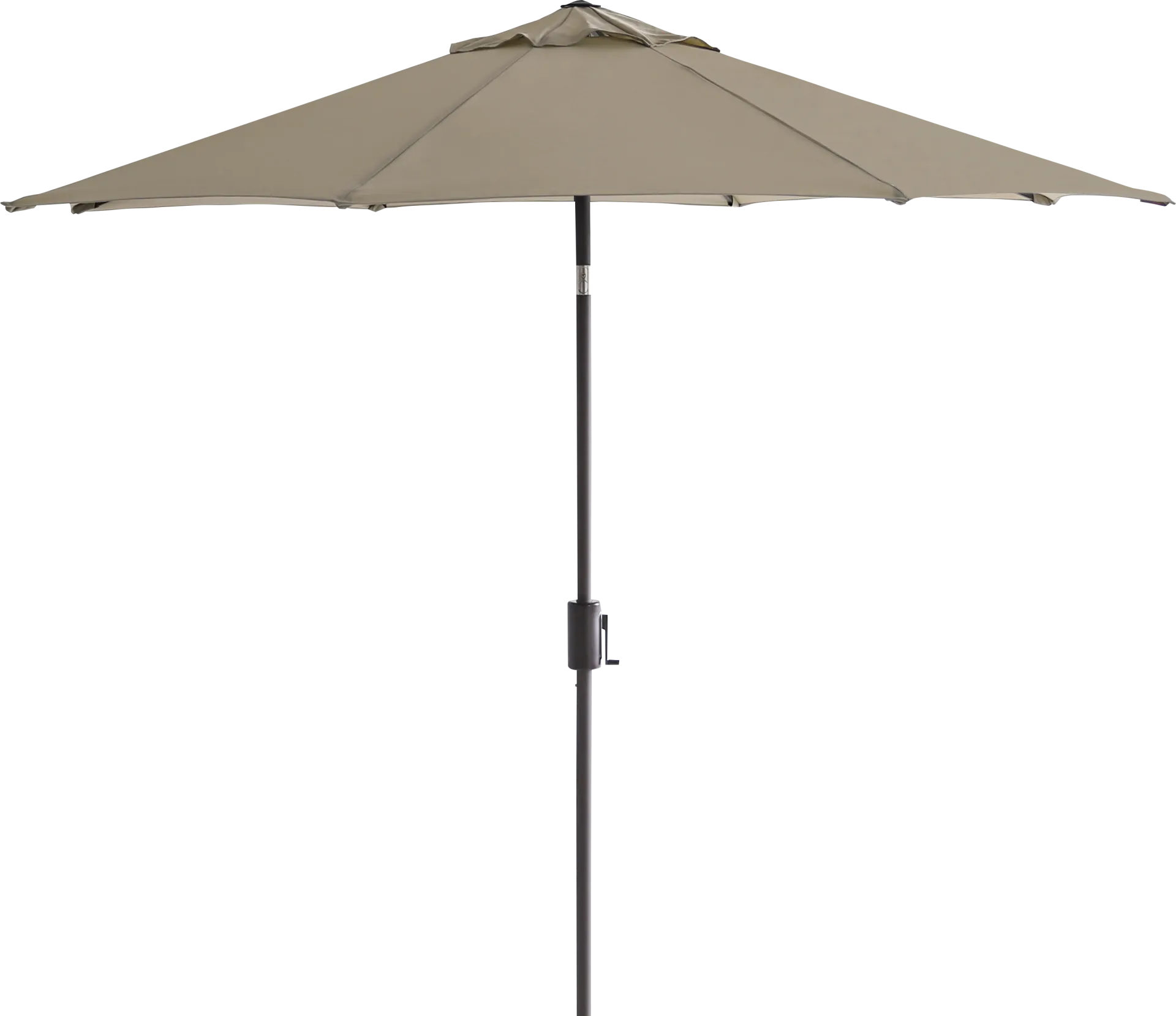 Doheny Point Bronze 9' Octagon Beige Outdoor Umbrella with 50 lb. Base - Image 1