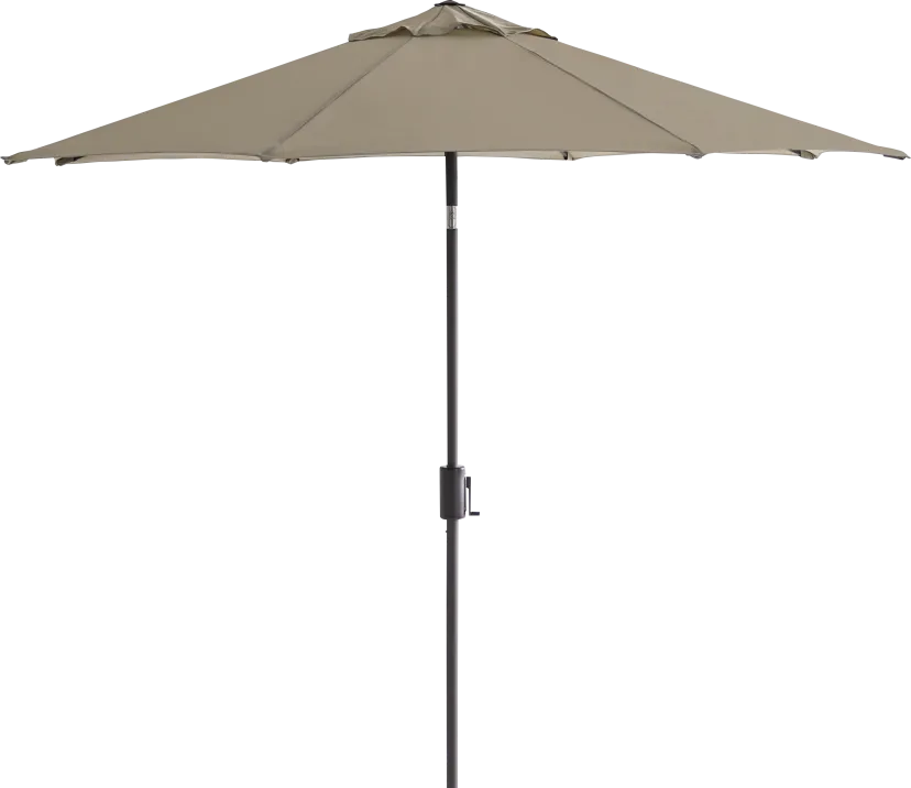 Doheny Point Bronze 9' Octagon Beige Outdoor Umbrella with 80 lb. Base