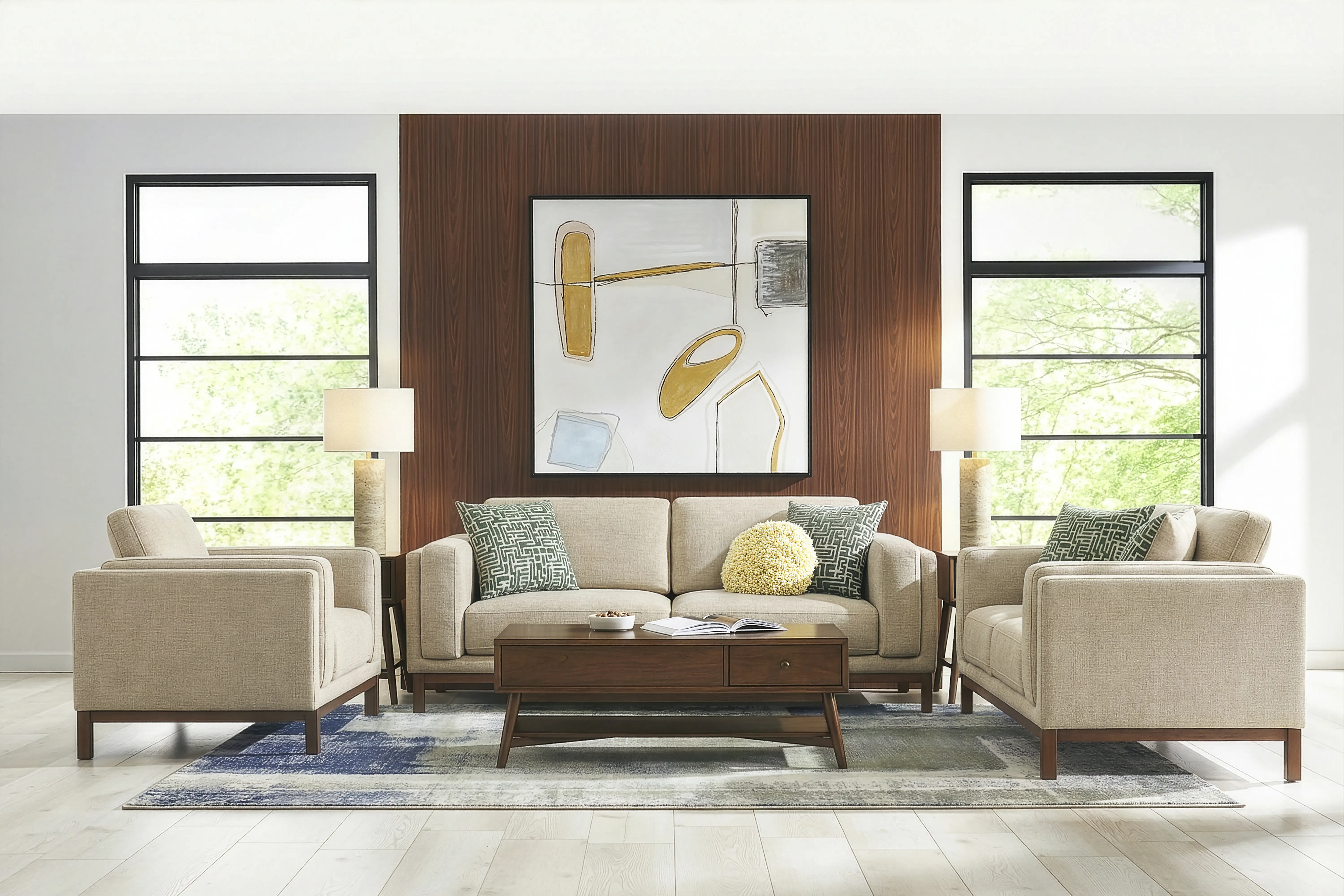 Elena Court Beige Sofa - Thumbnail - Image 2