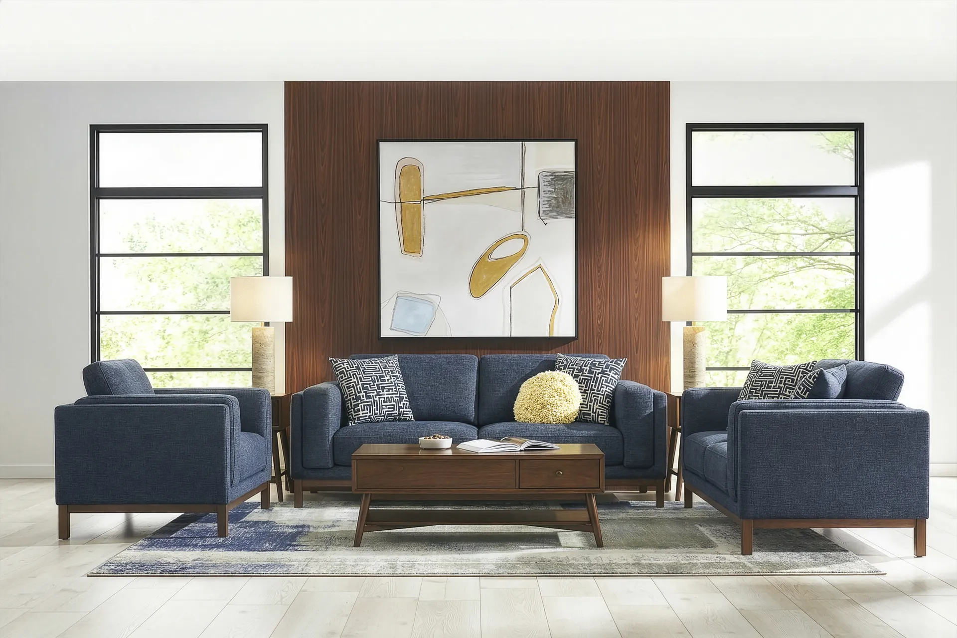 Elena Court Blue Sofa - Image 2