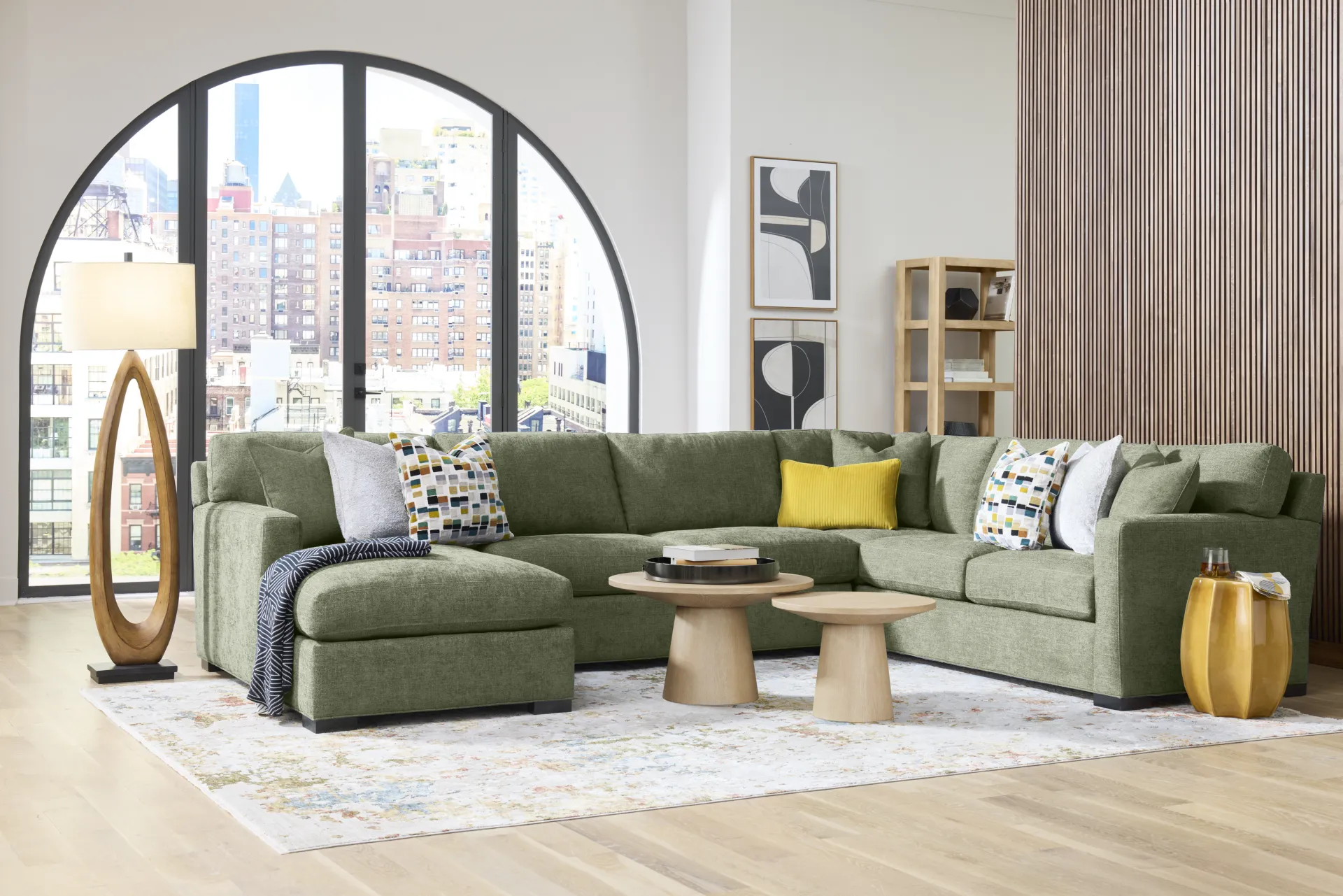 Harmonie Avocado 3 Pc Sectional - Image 1
