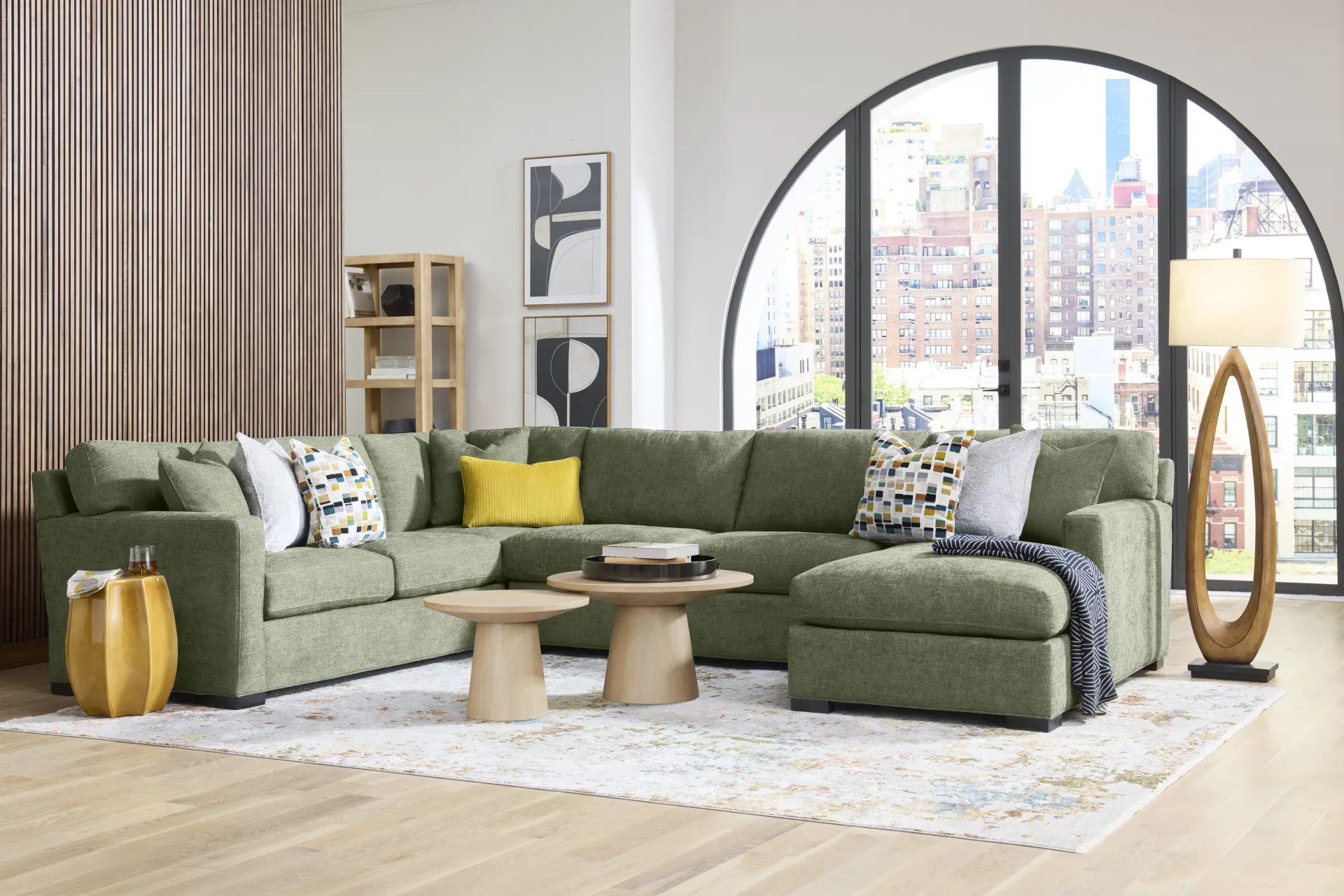 Harmonie Avocado 3 Pc Sectional - Image 2