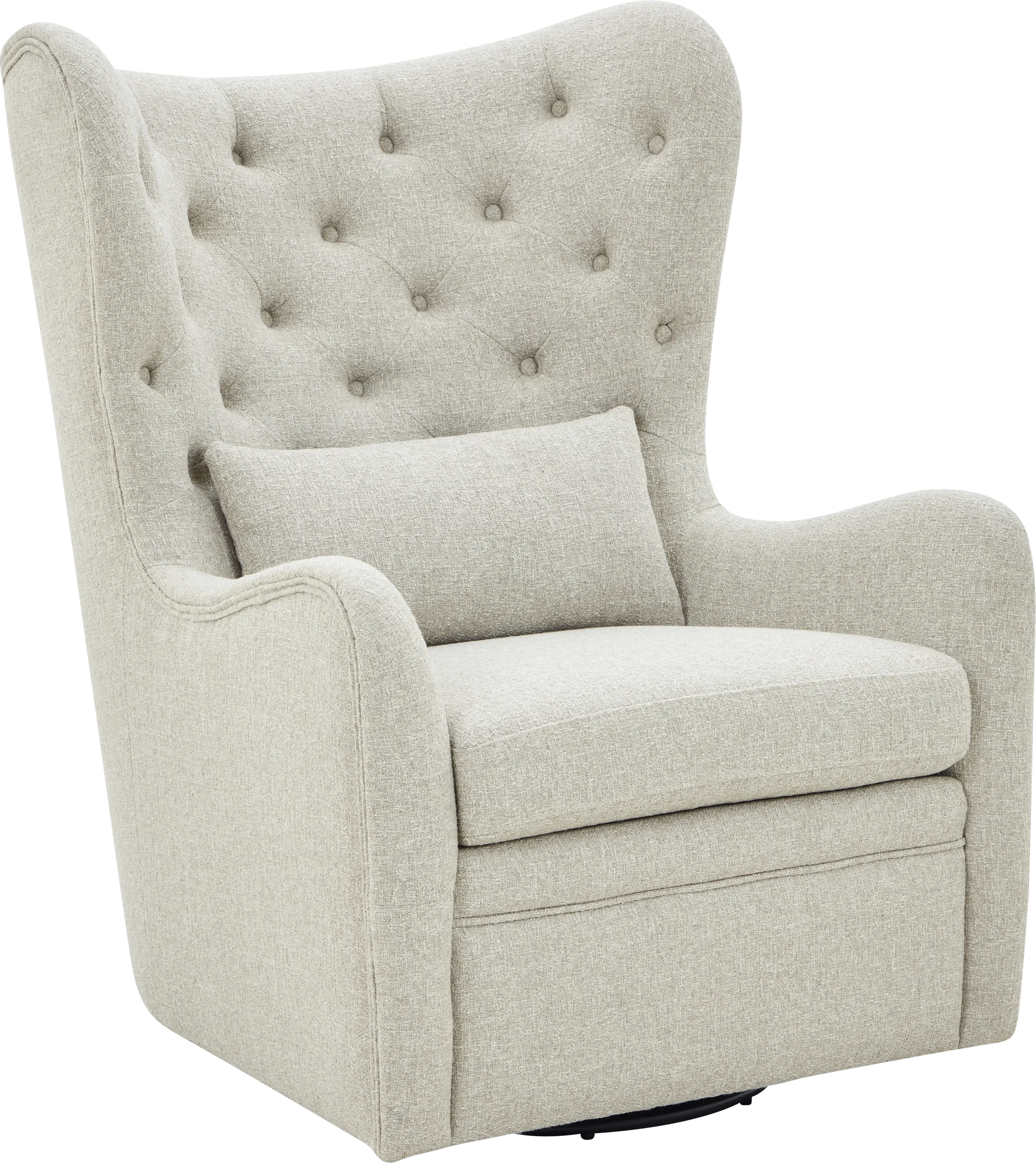 Velina Beige Swivel Chair - Thumbnail - Image 1
