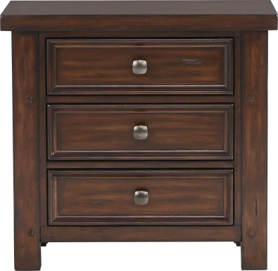 Emberton Dark Brown 3-Drawer Nightstand