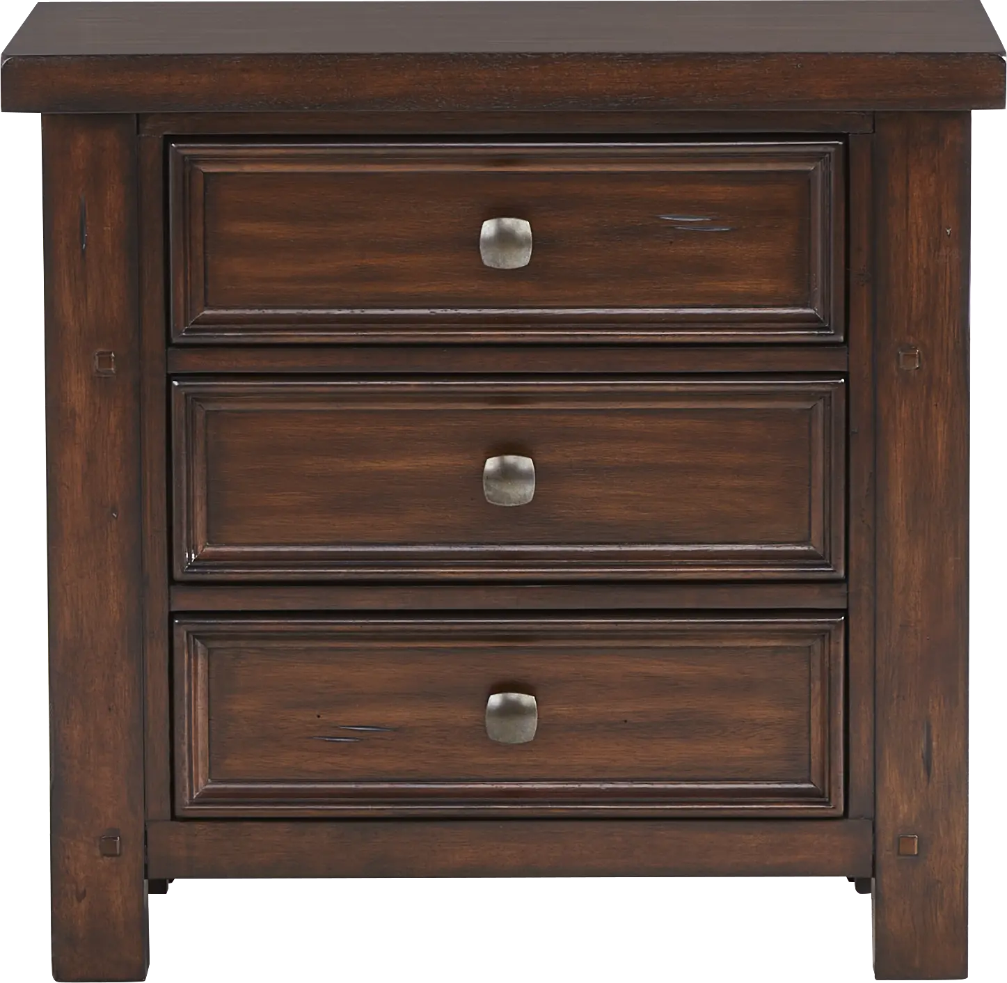 Emberton Dark Brown 3-Drawer Nightstand