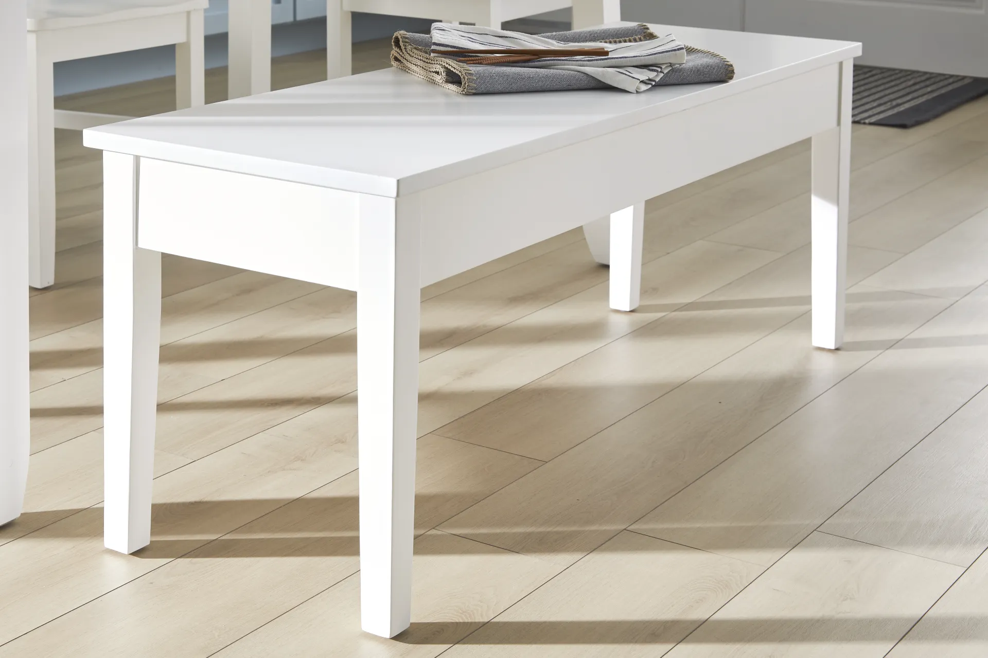 Concord White Storage Bench - Image 4