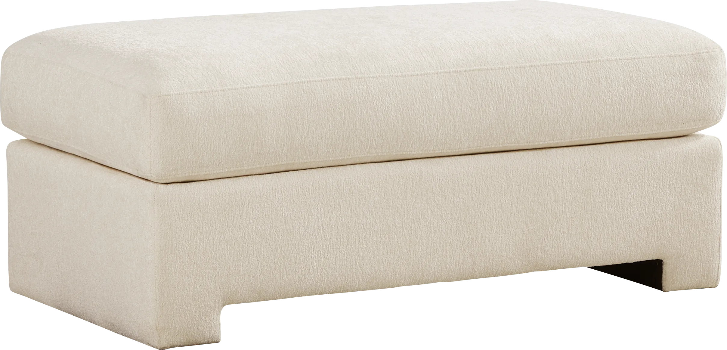Avara Ivory Ottoman - Thumbnail - Image 1
