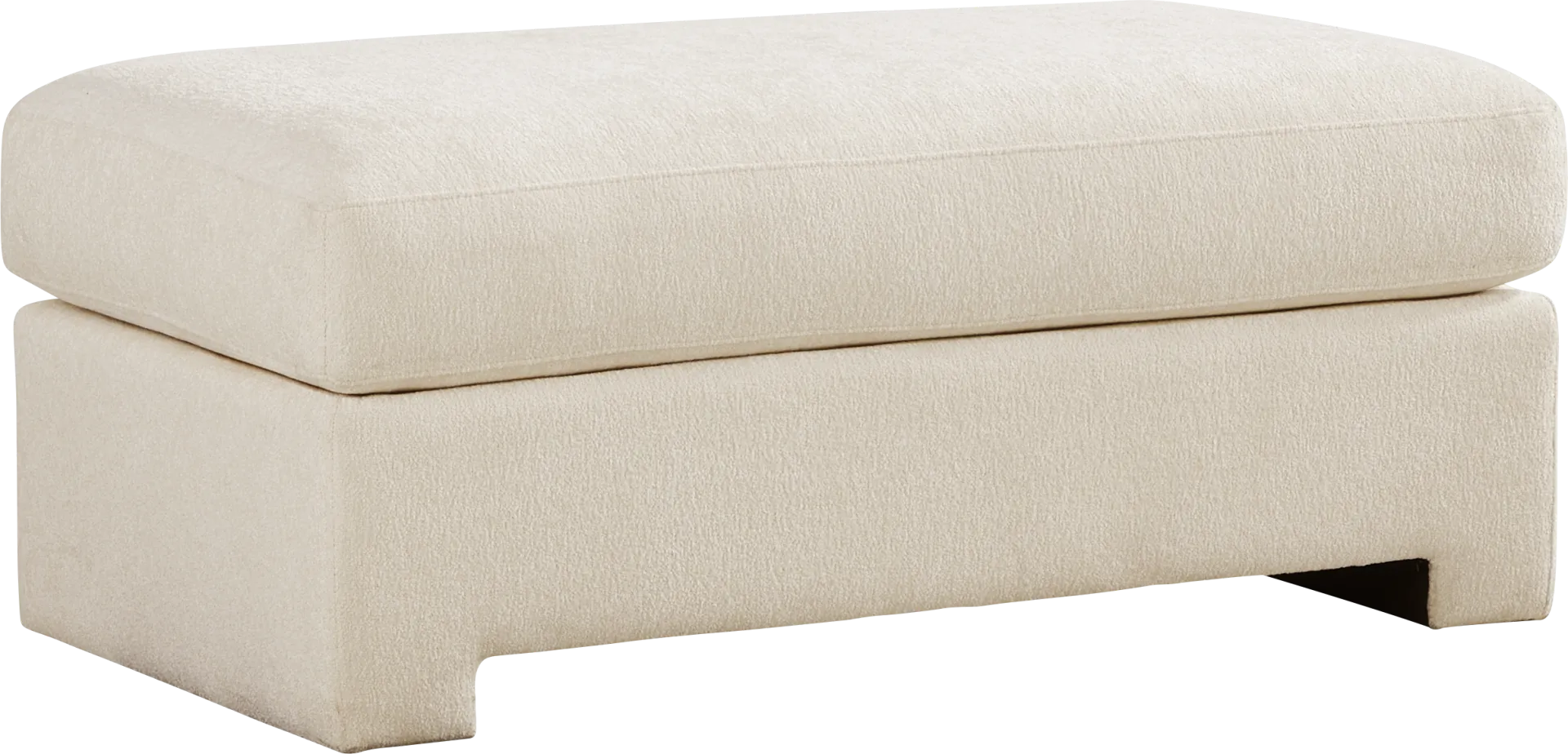 Avara Ivory Ottoman - Image 1
