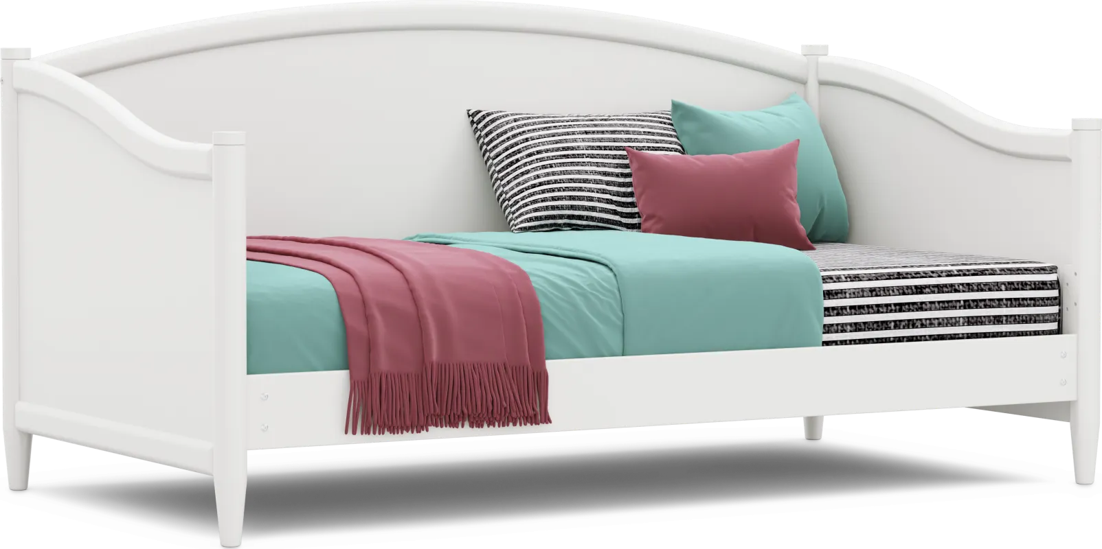 Kids Modern Colors White Twin Daybed