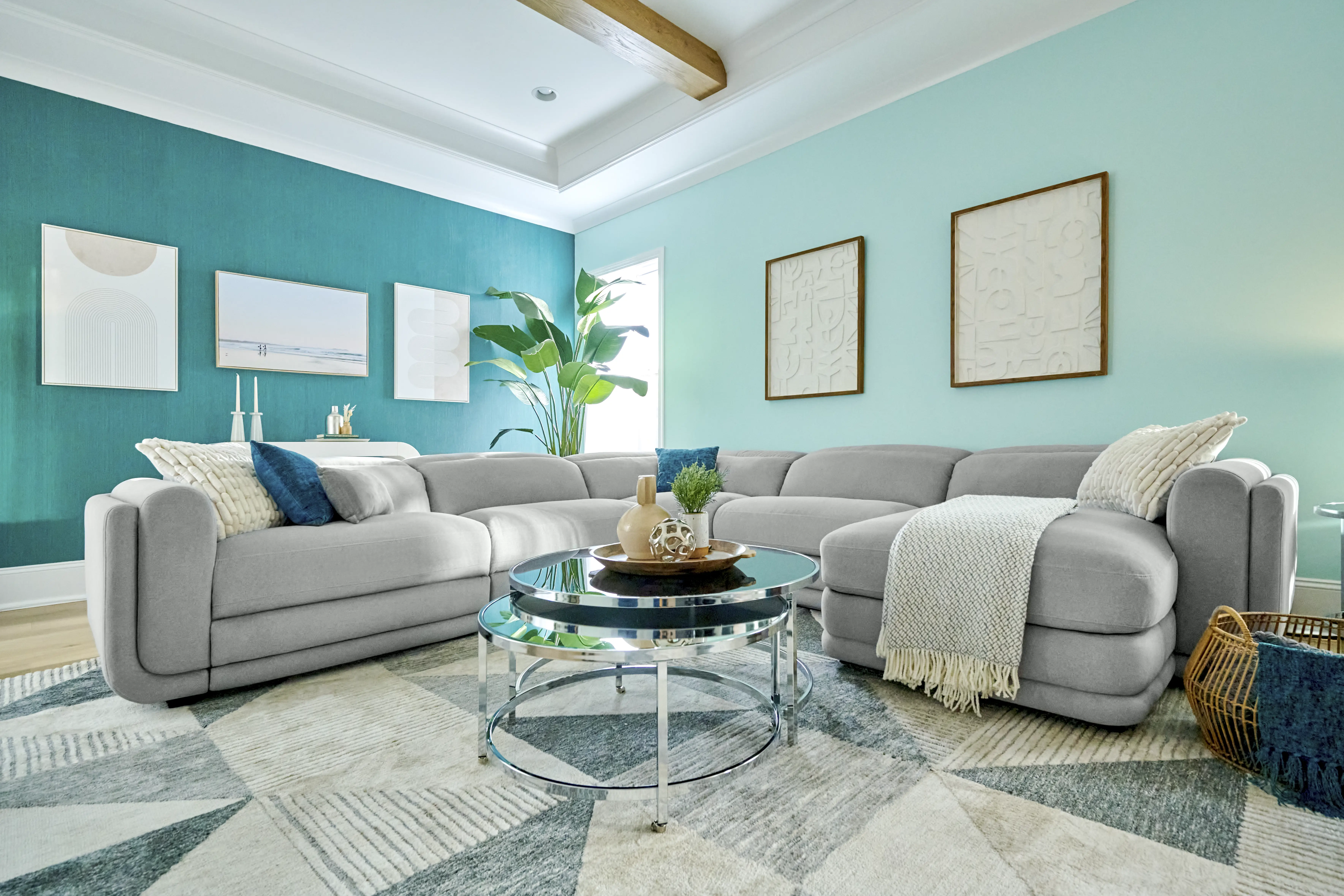 Dillon Smoke 5 Pc Dual Power Reclining Sectional - Thumbnail - Image 2