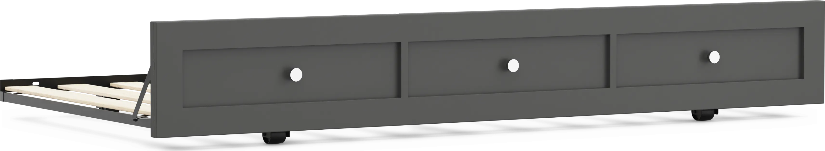 Kids Modern Colors Iron Ore Twin Trundle - Thumbnail - Image 1