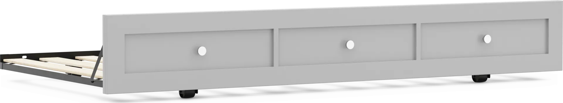Kids Modern Colors Light Gray Twin Trundle - Image 1