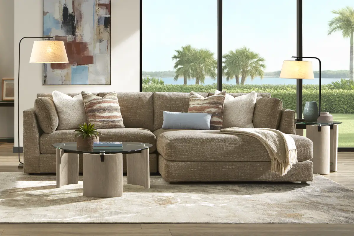 Sadie Falls Mink 2 Pc Sectional