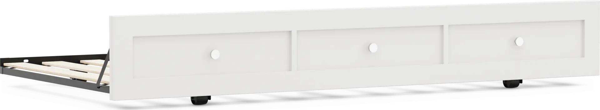 Kids Modern Colors White Twin Trundle