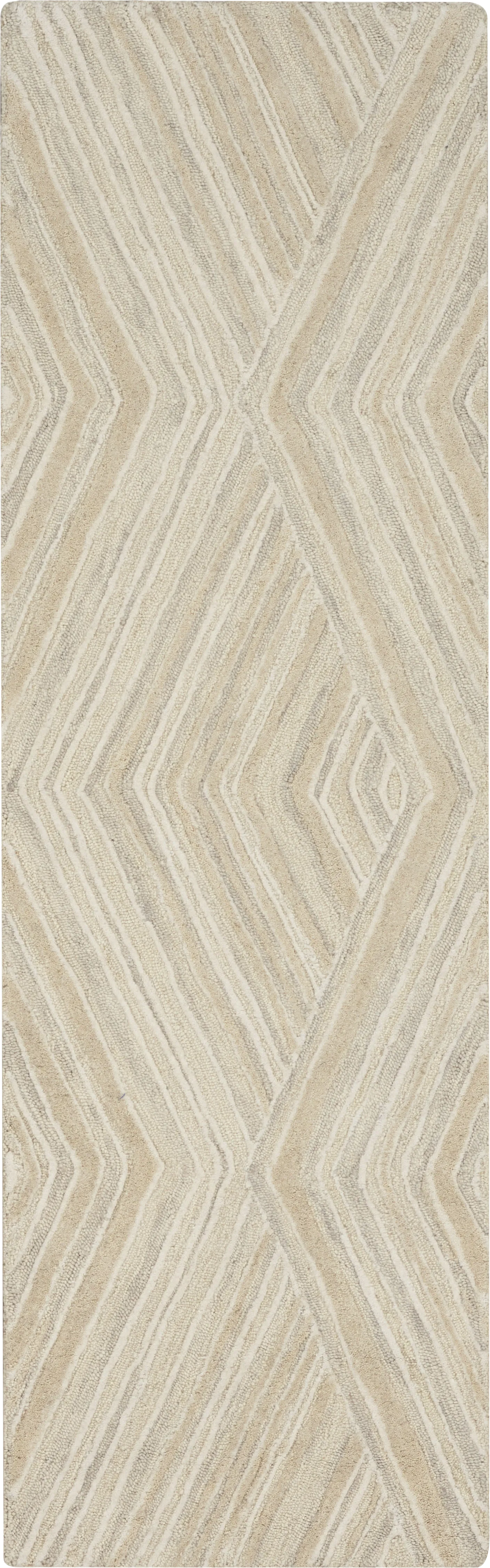WAVE ILLUSION IVORY 2'3 x 7'6 RUG - Thumbnail - Image 1
