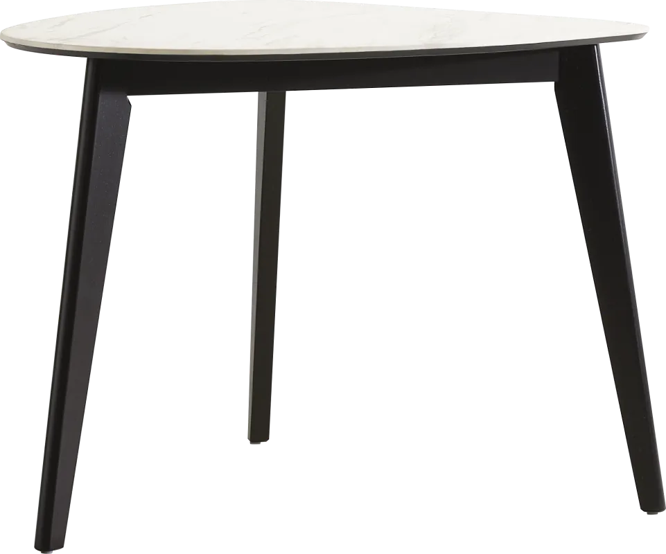 Jarvis White Half Oval Dining Table