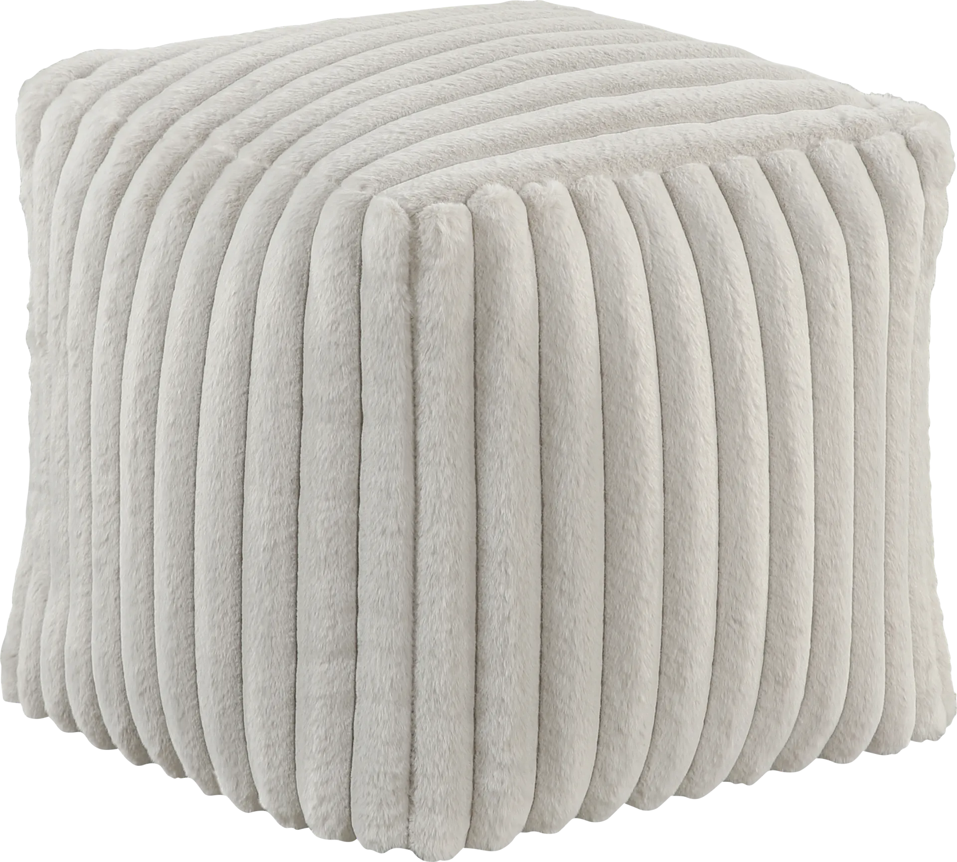 Buwel Off-White Pouf - Image 1
