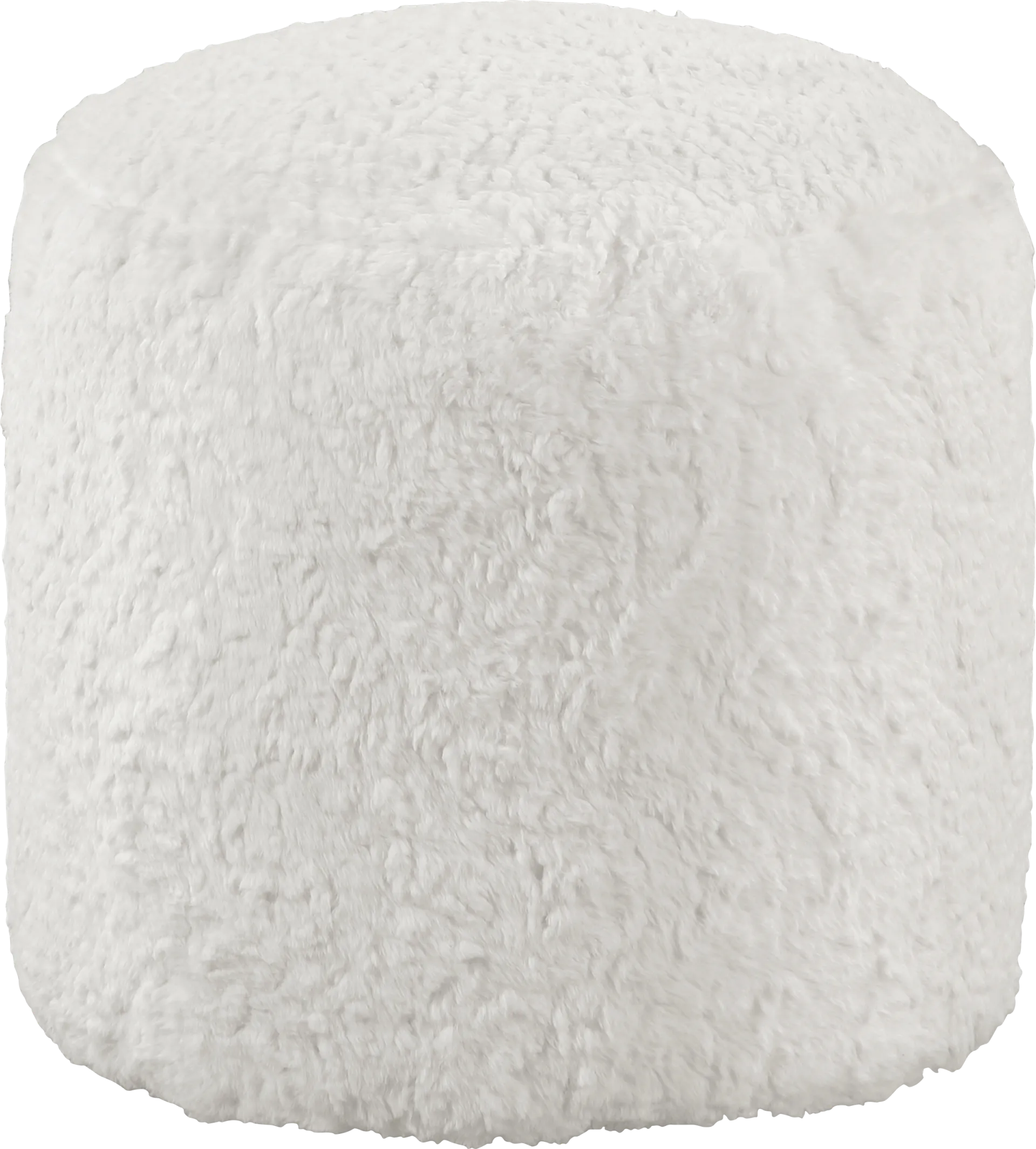 Fredi Off-White Pouf - Image 1