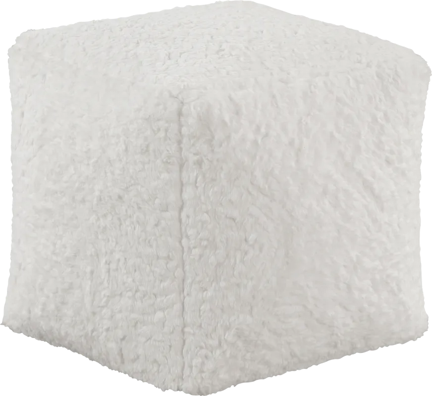 Raynia Off-White Pouf