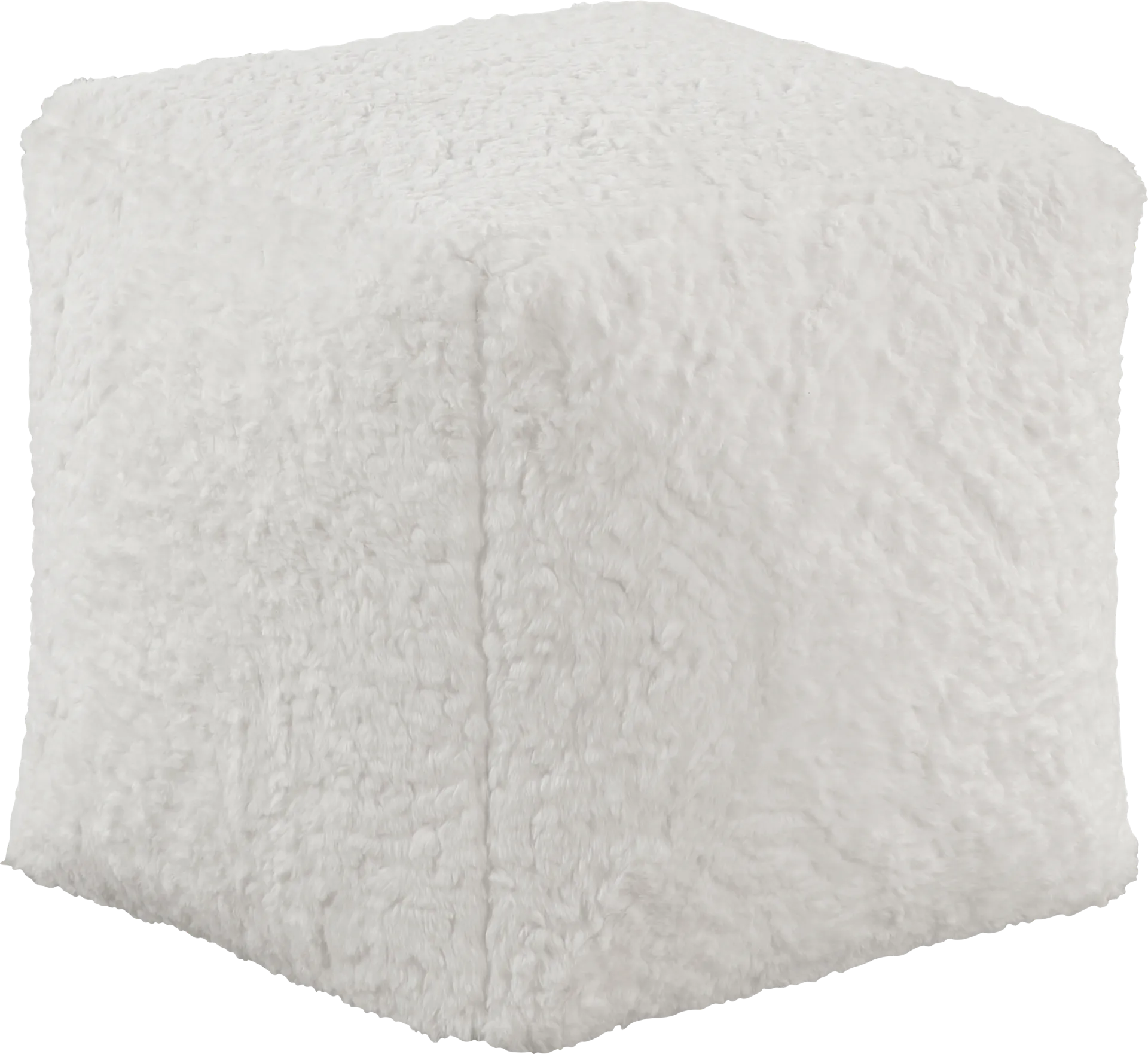 Raynia Off-White Pouf - Image 1