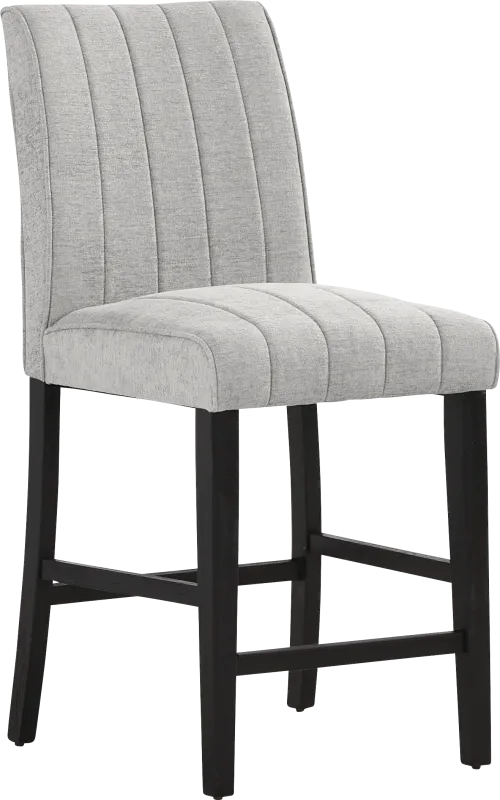 Kendall Gray Counter Height Stool with Black Legs