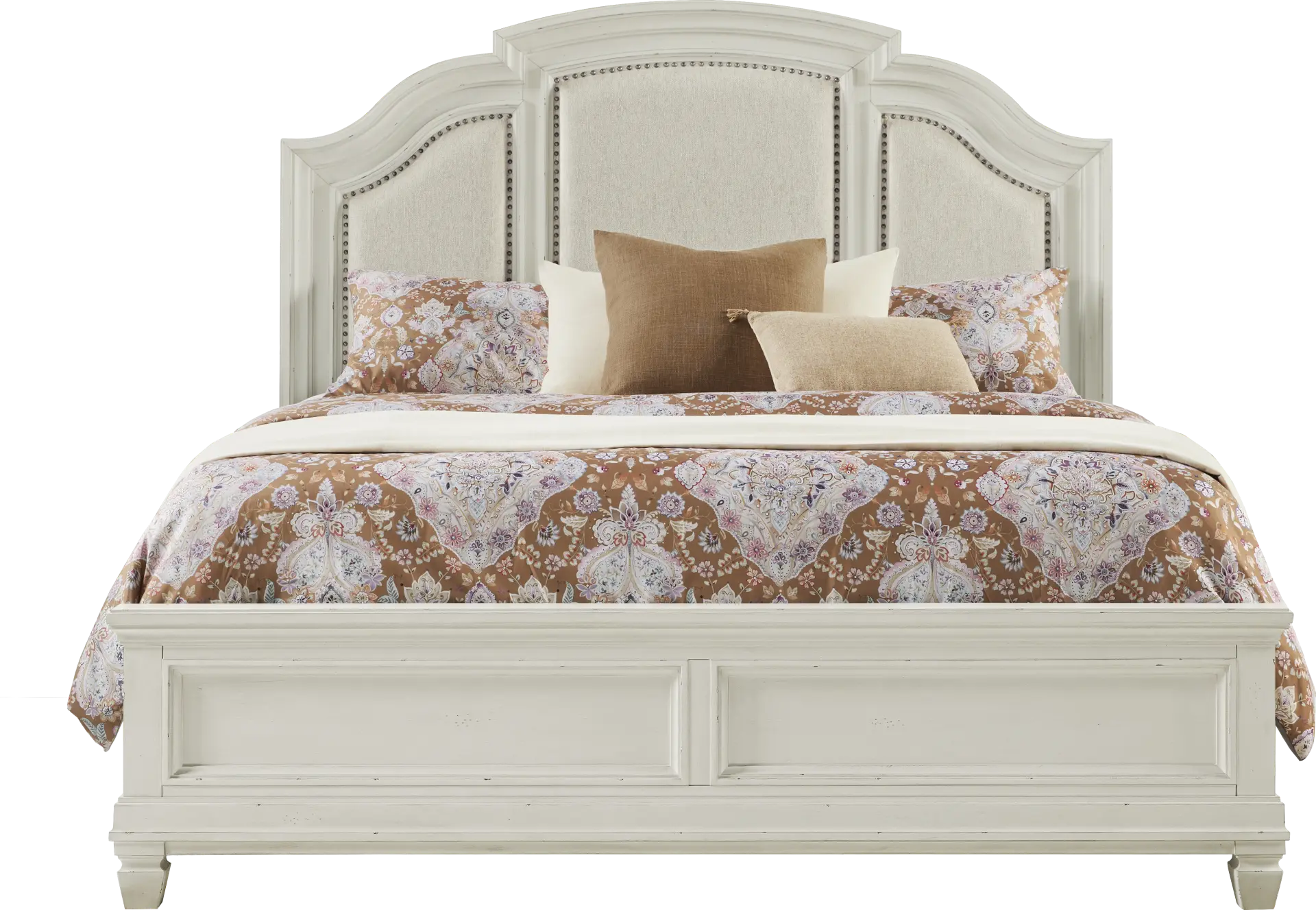 Provence White 3 Pc King Panel Bed