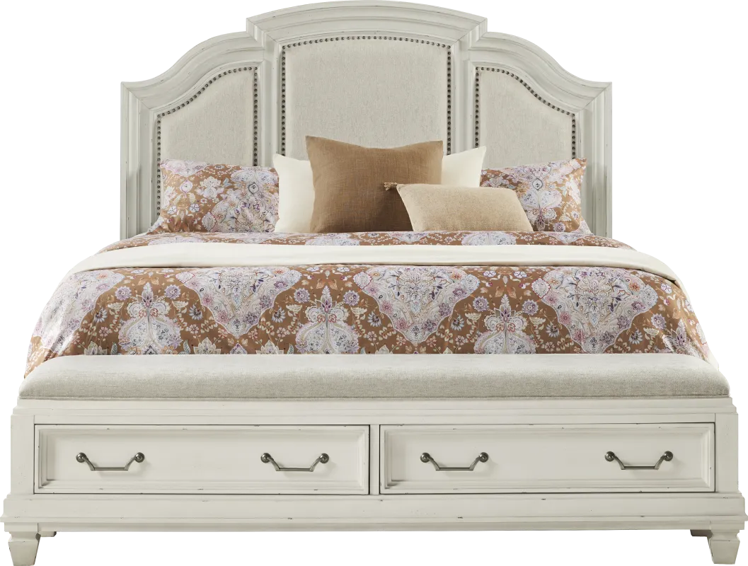 Provence White 3 Pc Queen Storage Bed