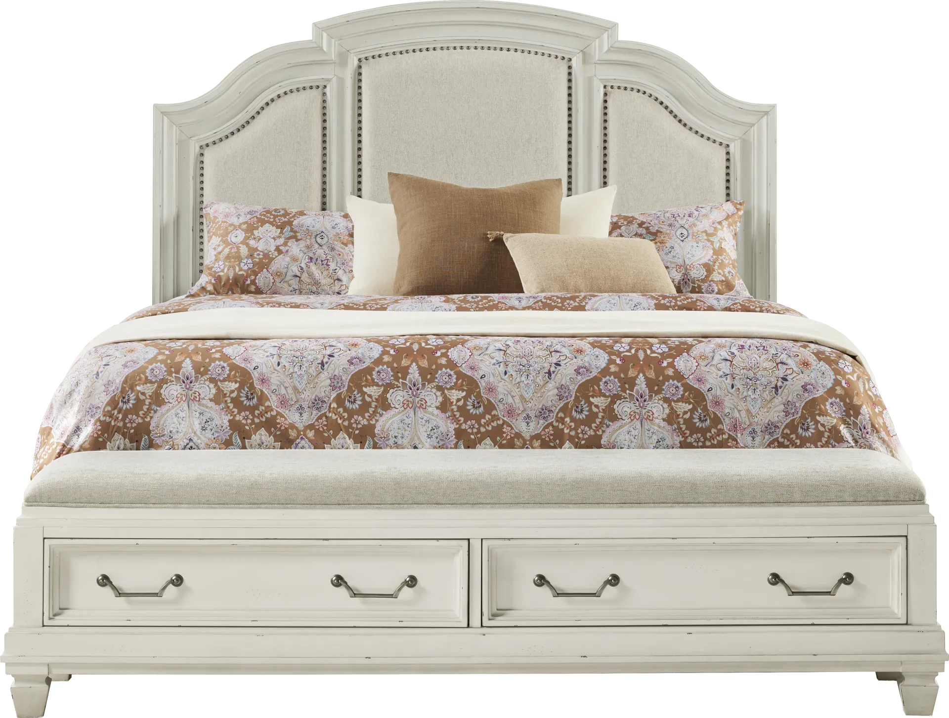 Provence White 3 Pc King Storage Bed - Image 2