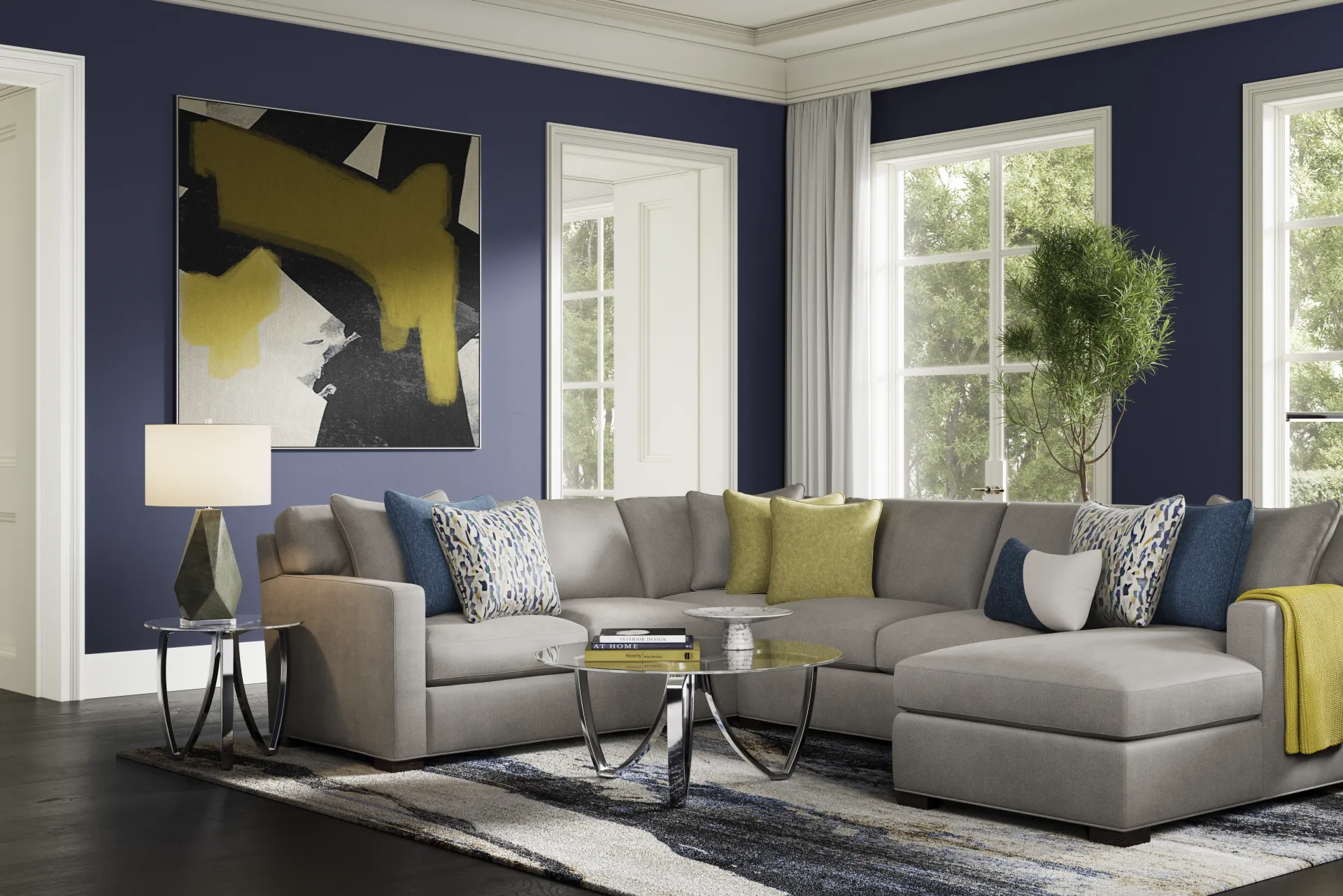Harmonie Steel 3 Pc Sectional - Image 2
