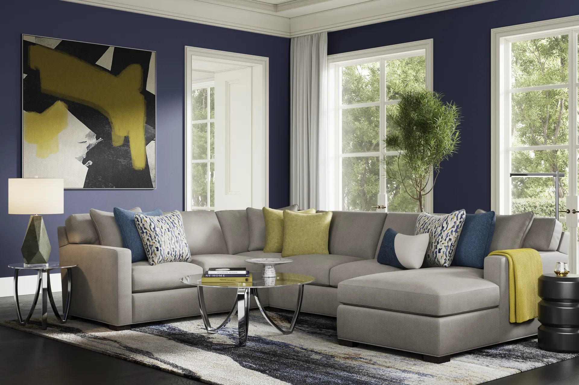 Harmonie Steel 3 Pc Sectional - Image 2