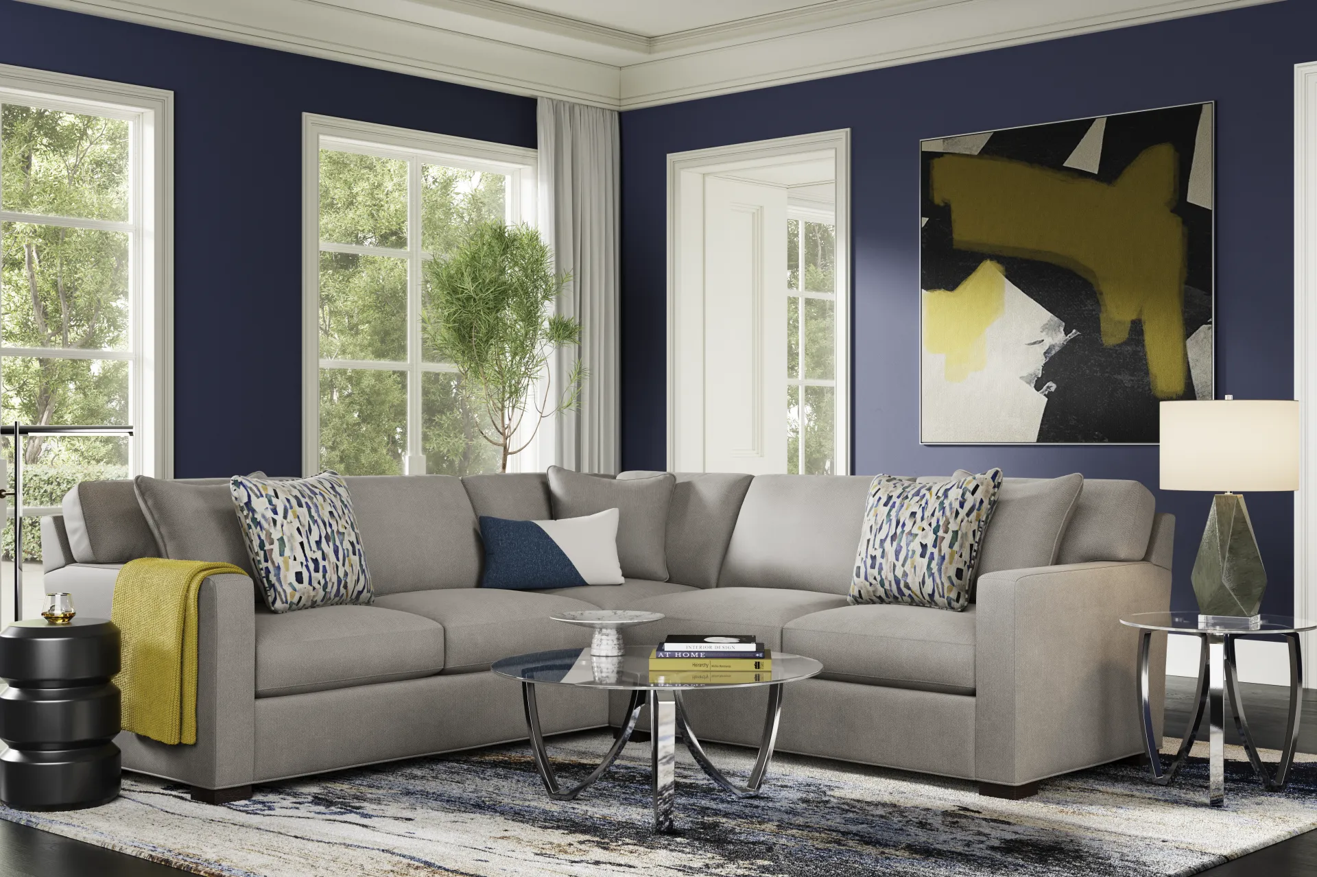 Harmonie Steel 2 Pc Sectional - Image 2