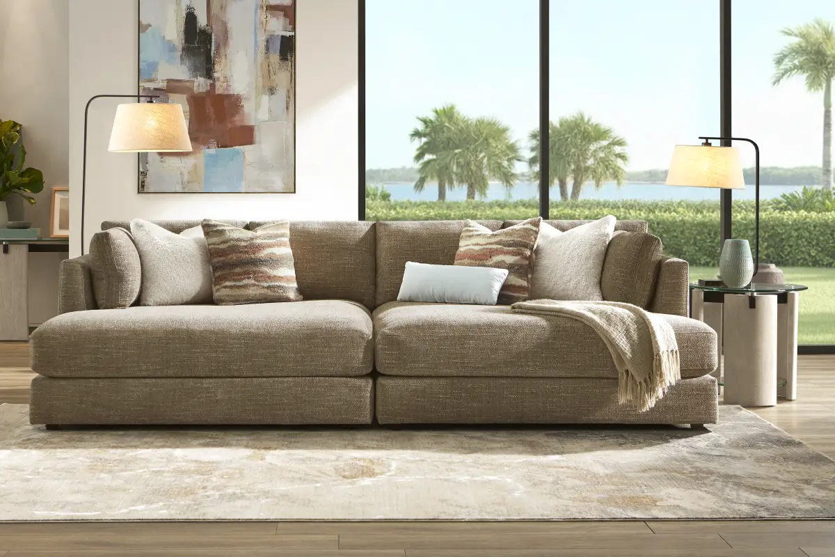 Sadie Falls Mink 2 Pc Sectional