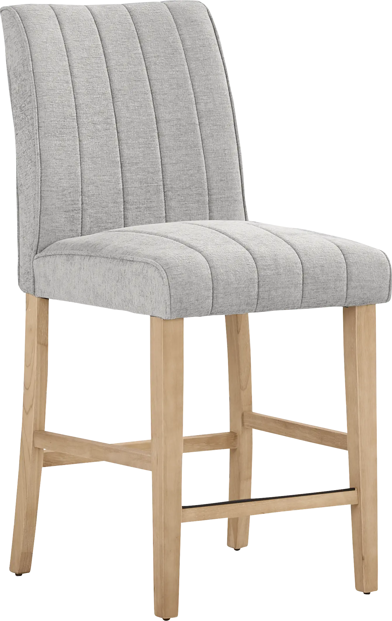 Kendall Gray Counter Height Stool with Natural Legs