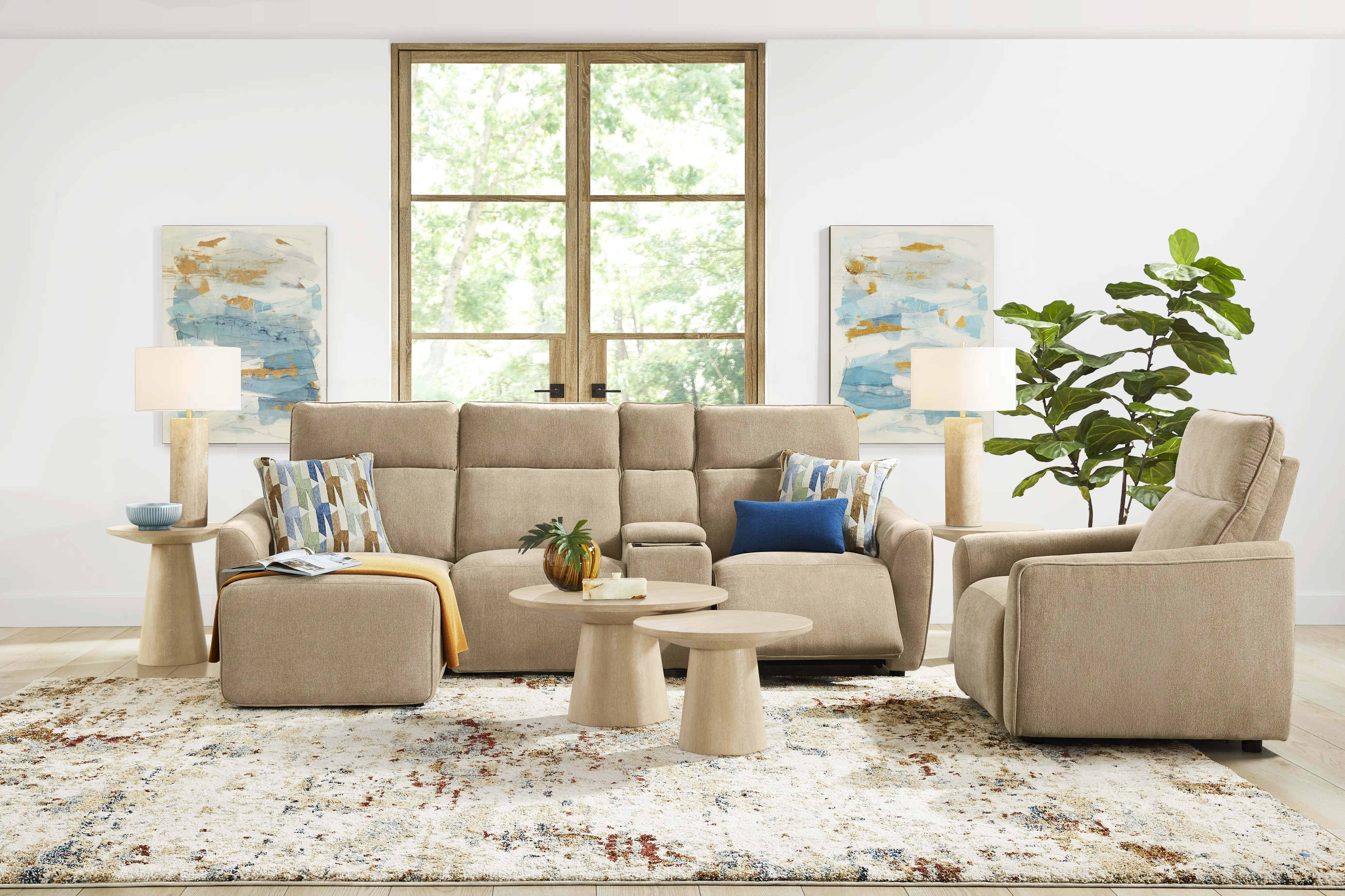 Tremont Sand 4 Pc Power Reclining Sectional - Thumbnail - Image 2