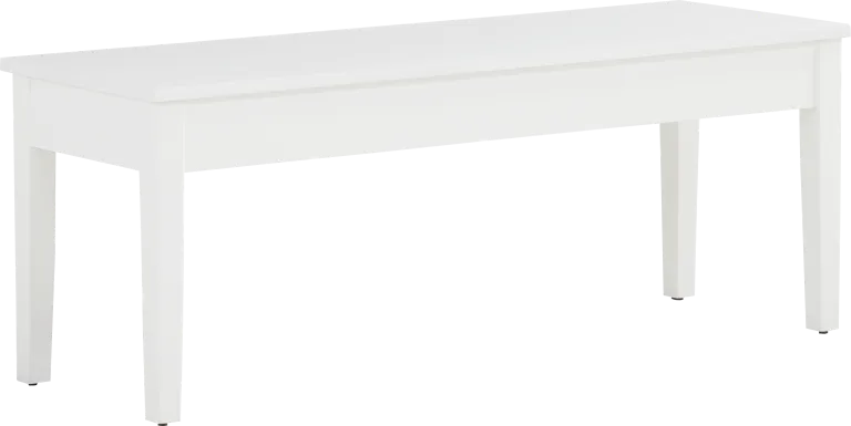 Concord White Storage Bench