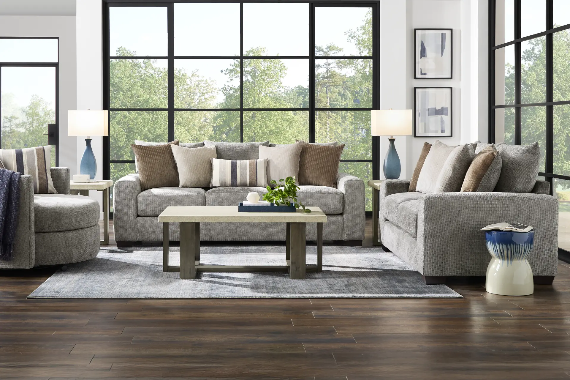 Martin Gray 7 Pc Living Room