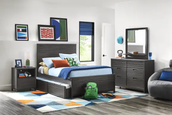 Kids Northridge Drive Charcoal Full Panel Bedroom