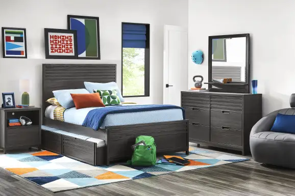 Kids Northridge Drive Charcoal Full Panel Bedroom