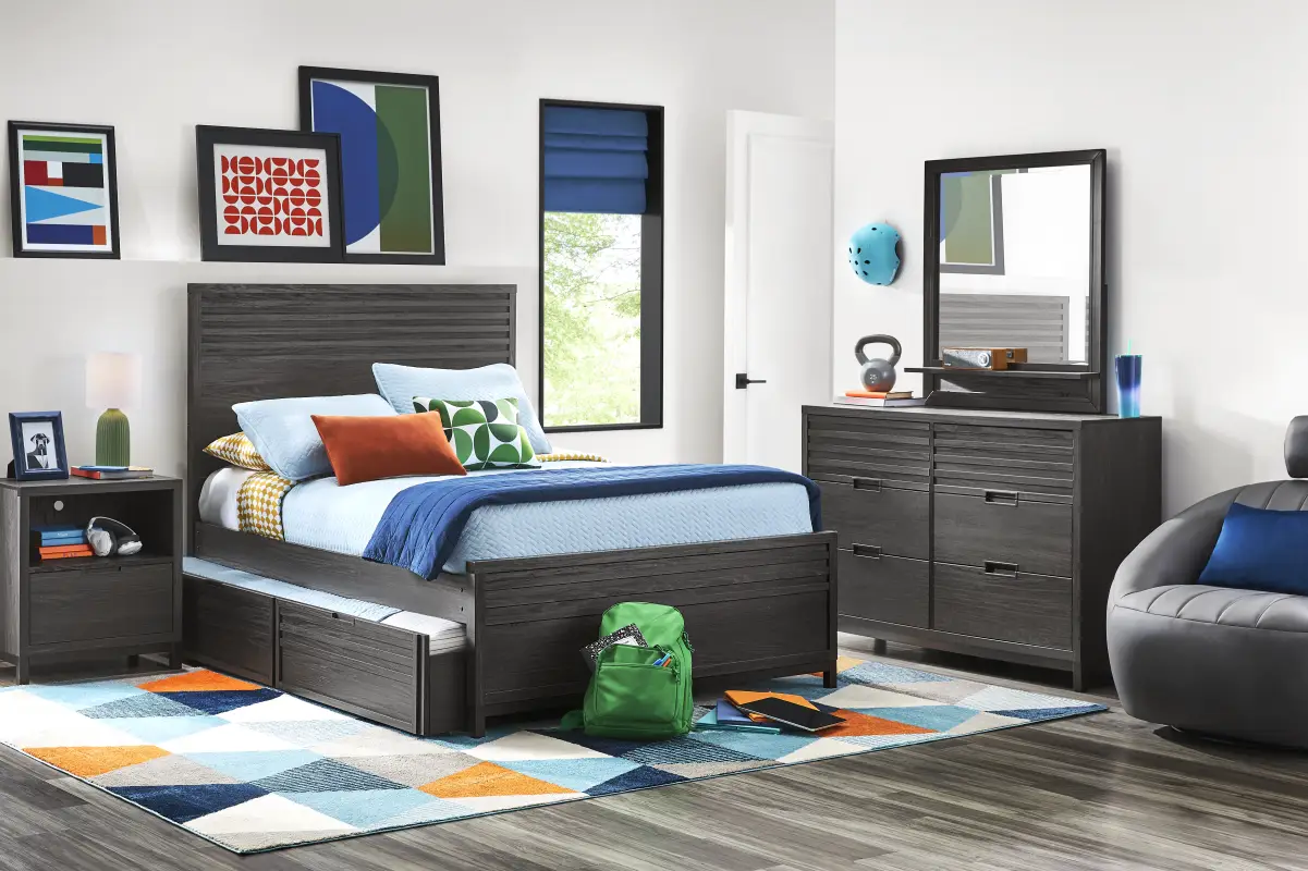 Kids Northridge Drive Charcoal Full Panel Bedroom