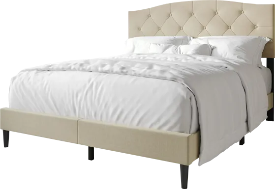 Sprucerow Beige Twin Bed