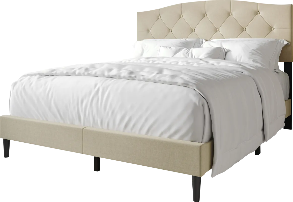 Sprucerow Beige Twin Bed