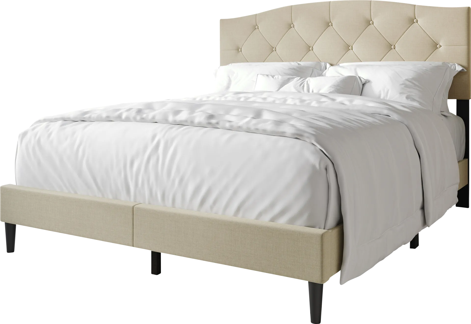 Sprucerow Beige King Bed - Image 1