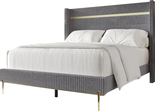 Lilypadway Gray King Bed