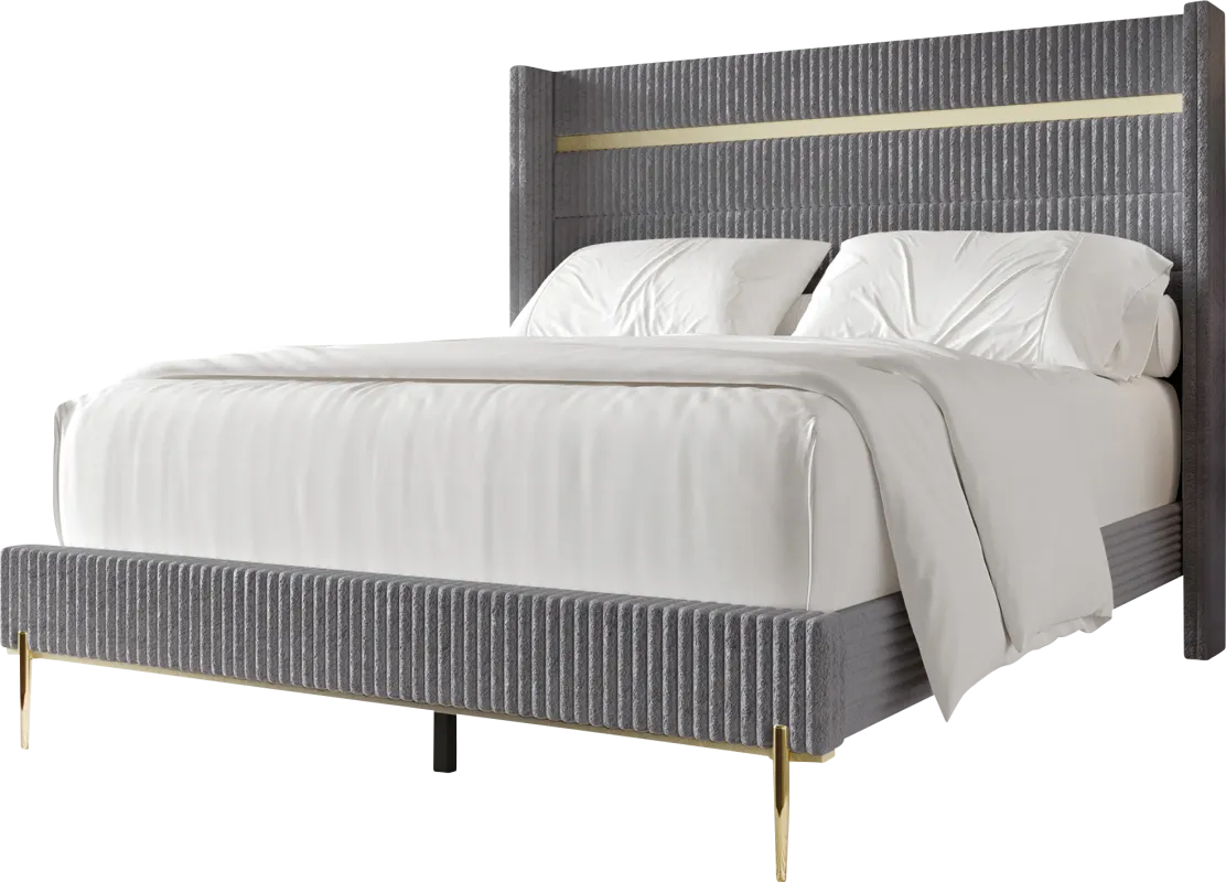 Lilypadway Gray King Bed
